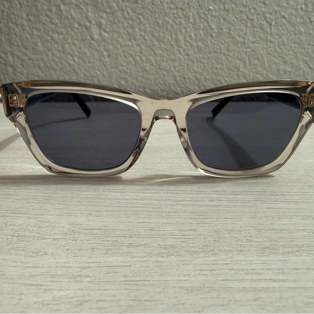 Stylish Transparent Sunglasses with Dark Lenses
